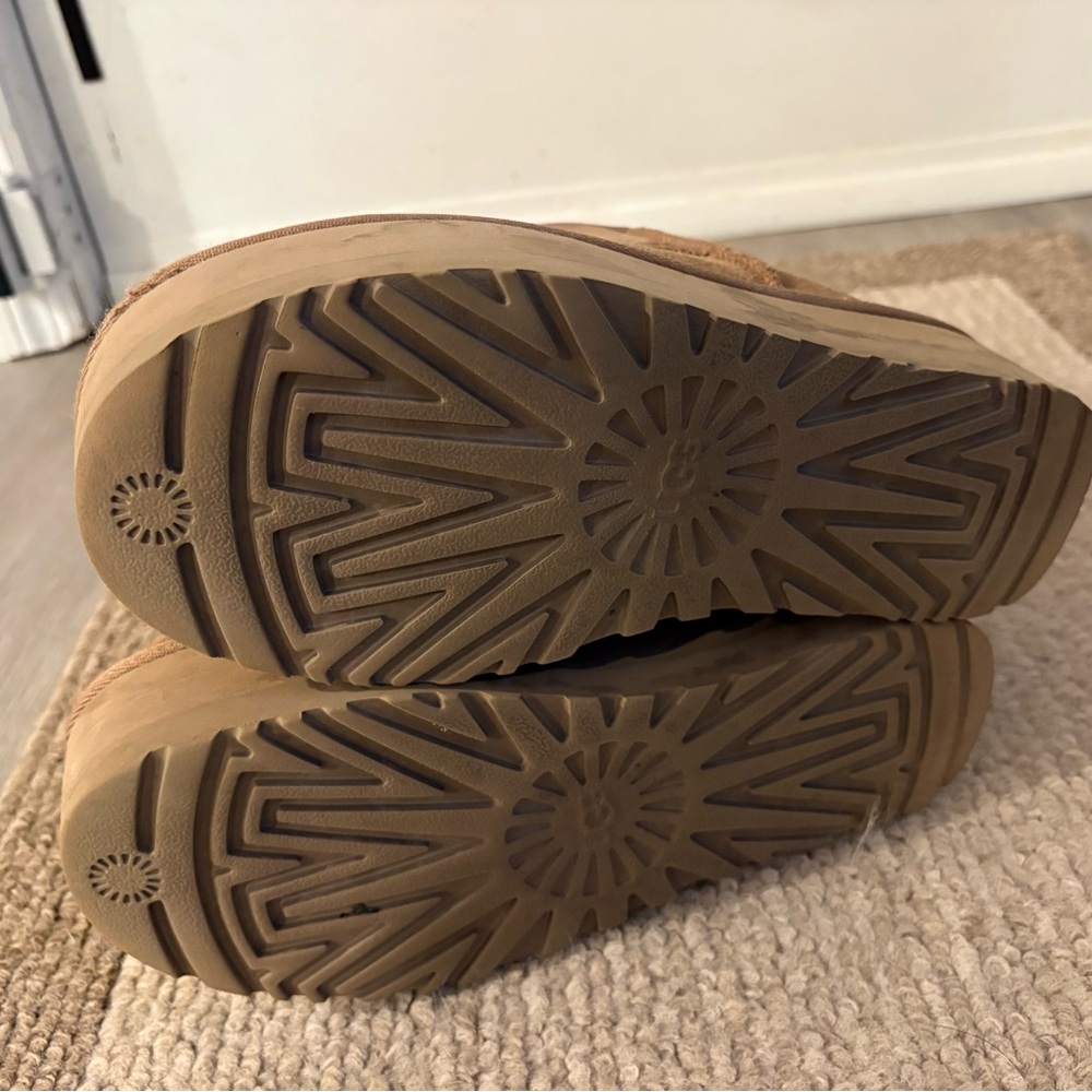 Chestnut Suede Shearling-Lined Platform Uggs - image 5